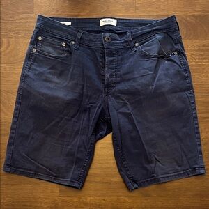 Jack & Jones Men's Dark Blue Jean Shorts